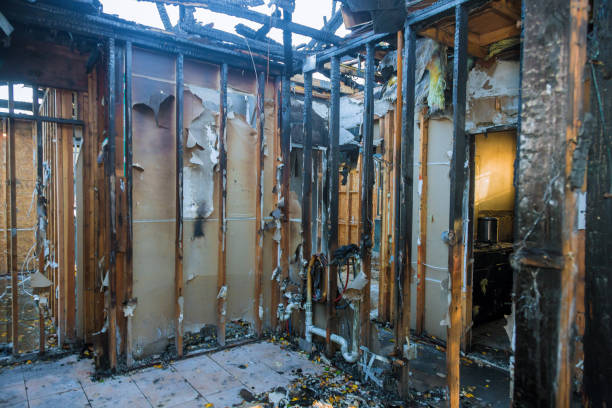Professional Emergency Fire Damage Restoration technician working in Fulton, MD